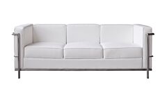 Cortex Cour Leather Sofa, White