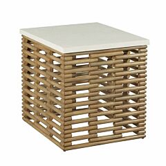 Hammary Hidden Treasures Rattan Rectangular End Table