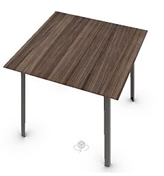 Calligaris Dot Table With Square Fixed Top And Metal Legs
