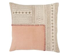 Vibe by Jaipur Living Ayami Light Pink/ Cream Tribal Down Throw Pillow 20 inch