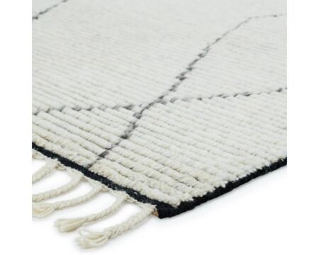 Jaipur Living Ammil Hand-Knotted Trellis Cream Black Area Rug