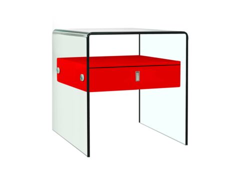 Casabianca Bari Nightstand, Red