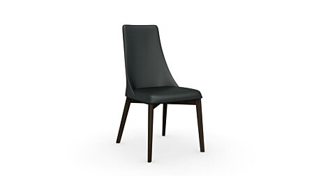 Calligaris Etoile Leather Upholstered Wooden Chair