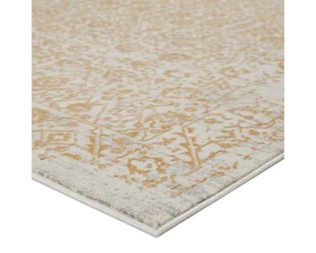 Jaipur Living Jasiel Trellis Gold/ Light Gray Runner Rug